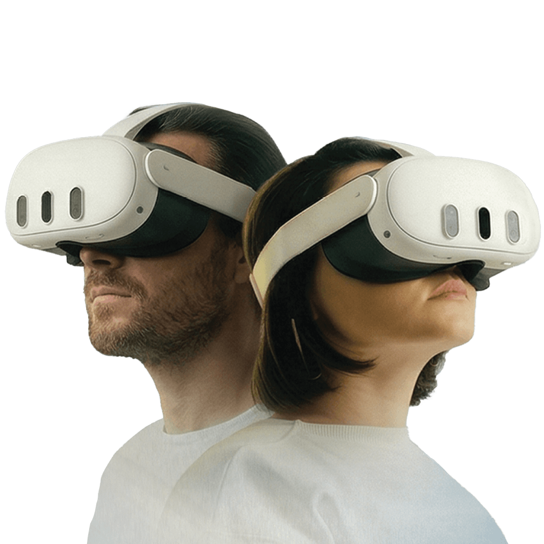 People experiencing VR